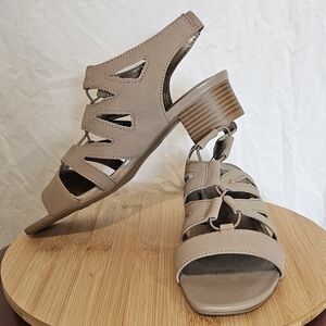 *NWOB* Tan Sandals with Corset Design and Slingback